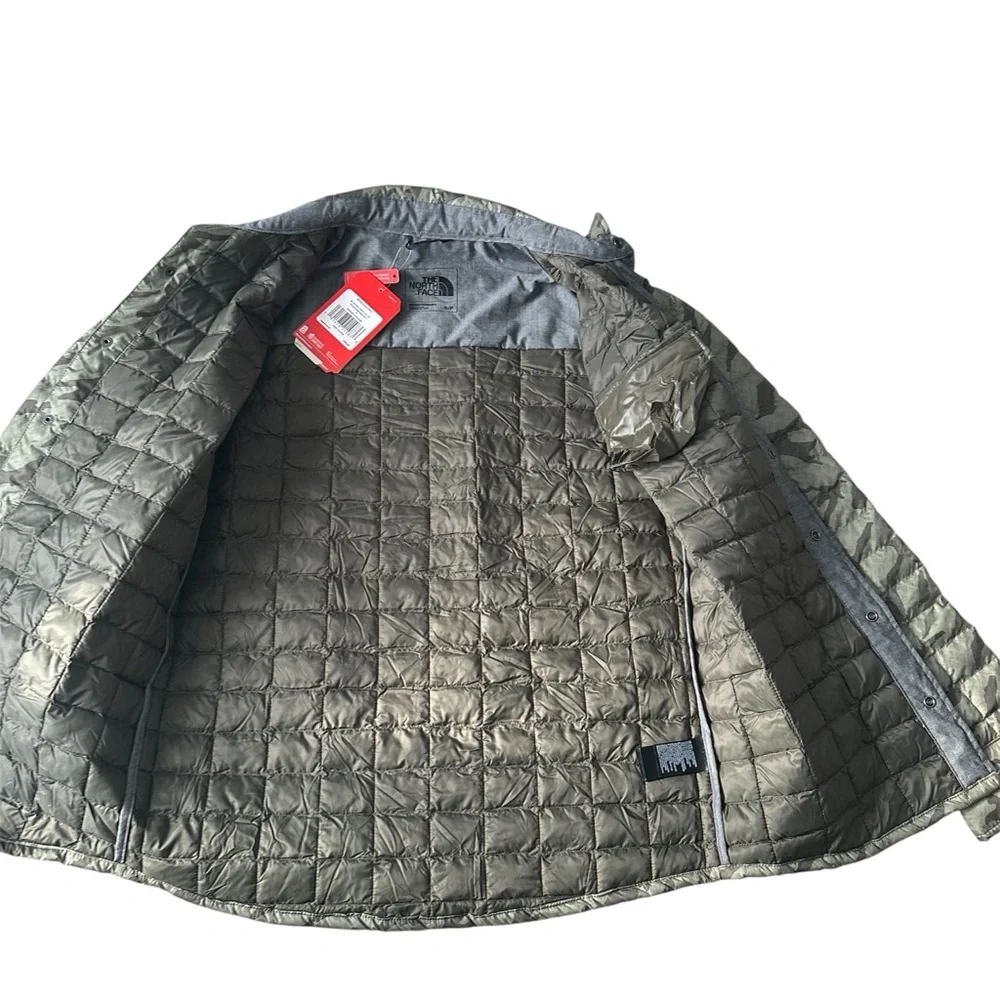 The North Face RARE COLOR ThermoBall Shirt Jacket Lichen Green Camo Mens S NWT